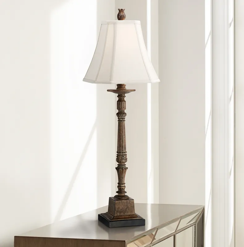Regency Hill Thornewood 35 1/2" Brown Traditional Console Table Lamp