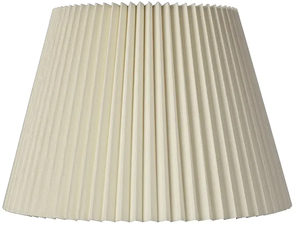 Springcrest Kaya Off-White Linen Knife Pleat Lamp Shade 9x14.5x10 (Spider)