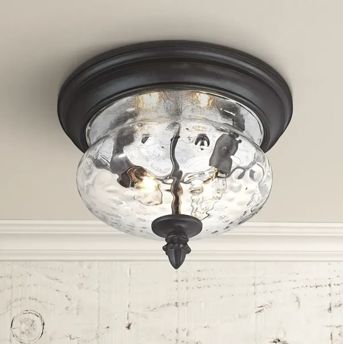 Ardmore 11 3/4" Wide Black Outdoor Ceiling Light