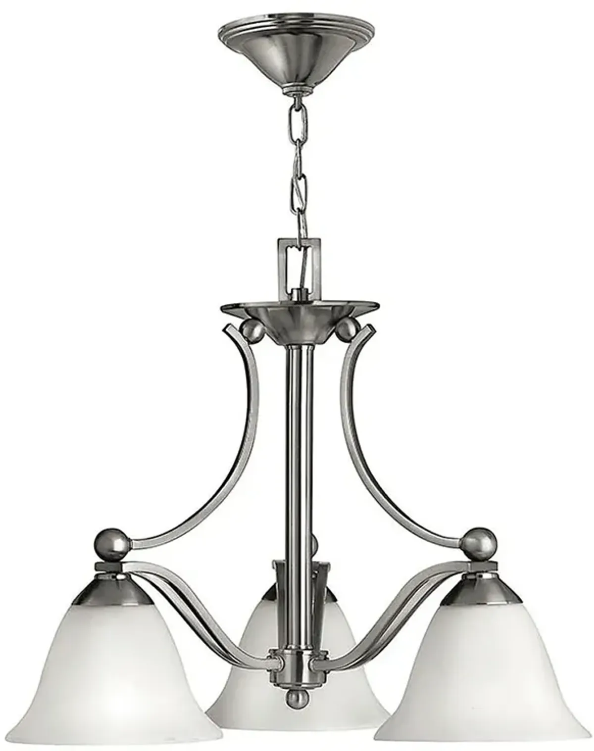 Chandelier Bolla-Small Single Tier-Brushed Nickel