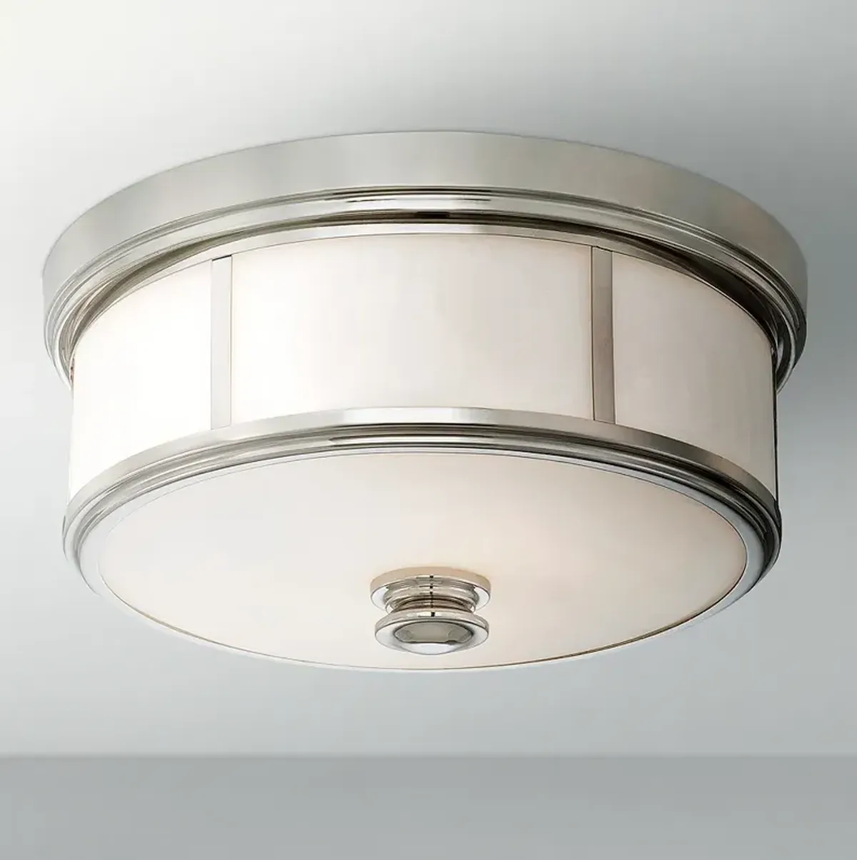 Minka Lavery Harbour Point 13 1/2" Wide Polished Nickel Ceiling Light