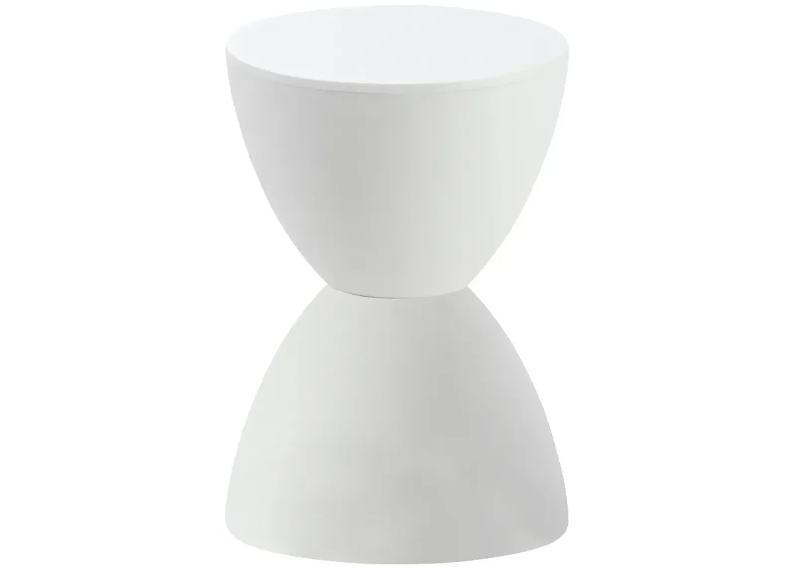 Sallie 16 3/4" High White Finish Modern Accent Table