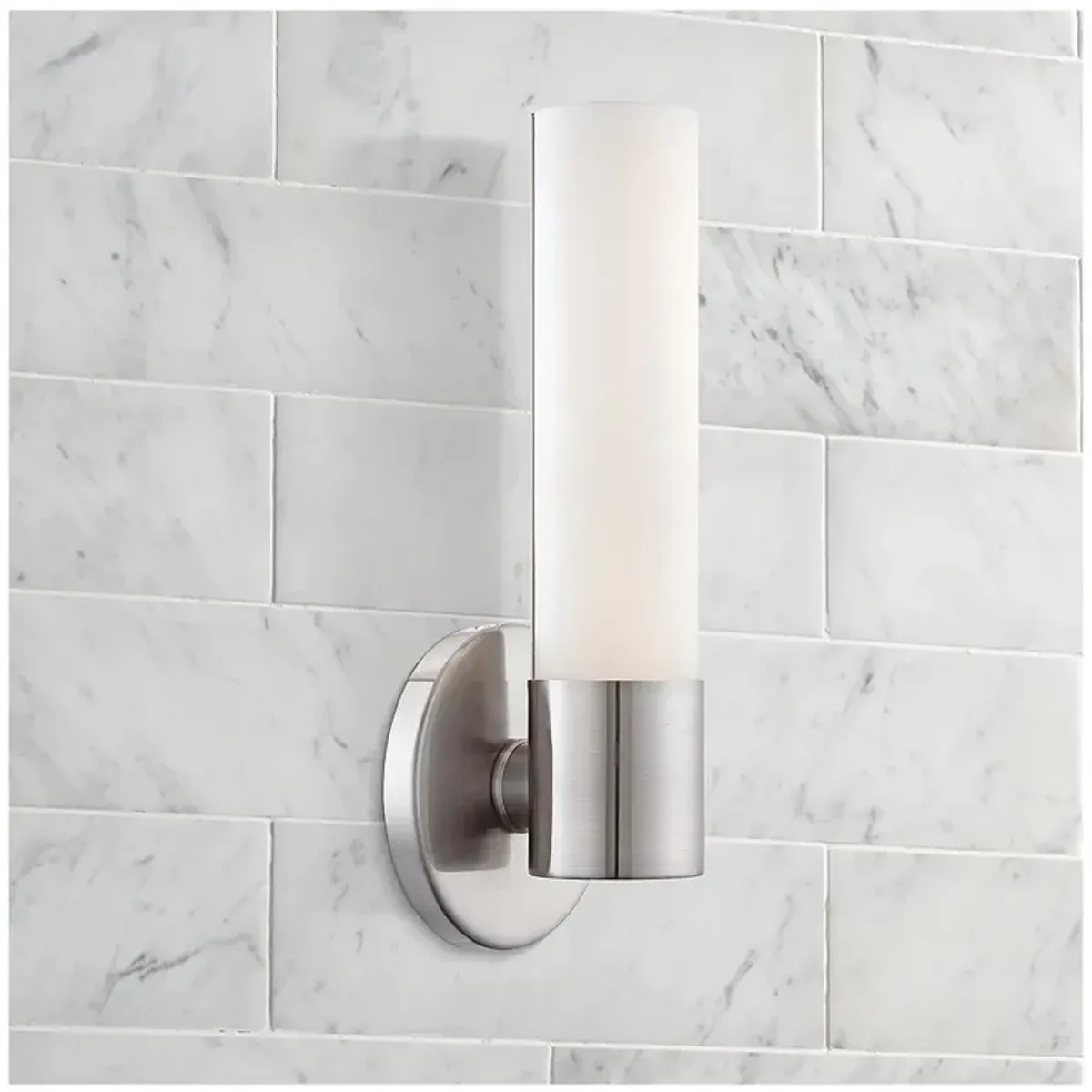 George Kovacs Saber 12" High Brushed Nickel LED Sconce