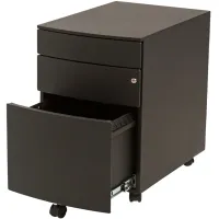 Floyd Black Steel Locking 3-Drawer File Cabinet