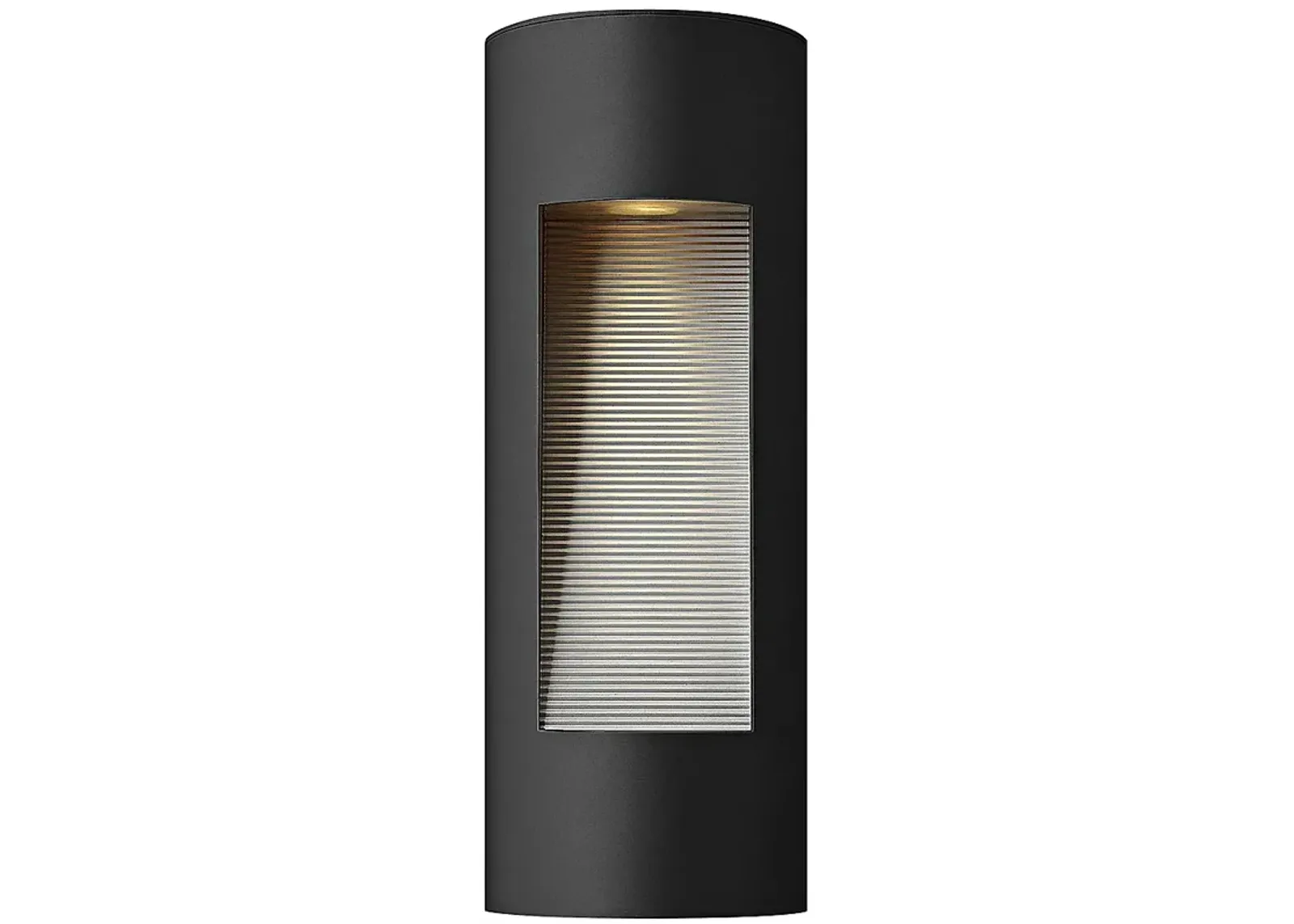 Luna 16" High Satin Black Integrated LED Outdoor Wall Light