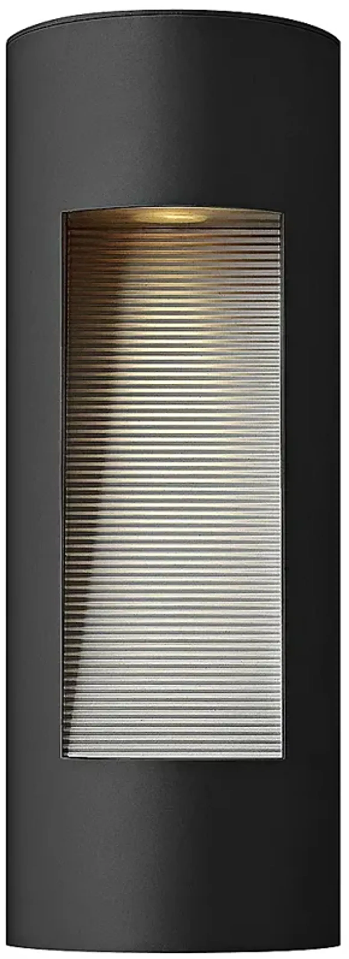 Luna 16" High Satin Black Integrated LED Outdoor Wall Light