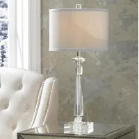 Vienna Full Spectrum Aline 26 1/2" Gray and Crystal Traditional Lamp