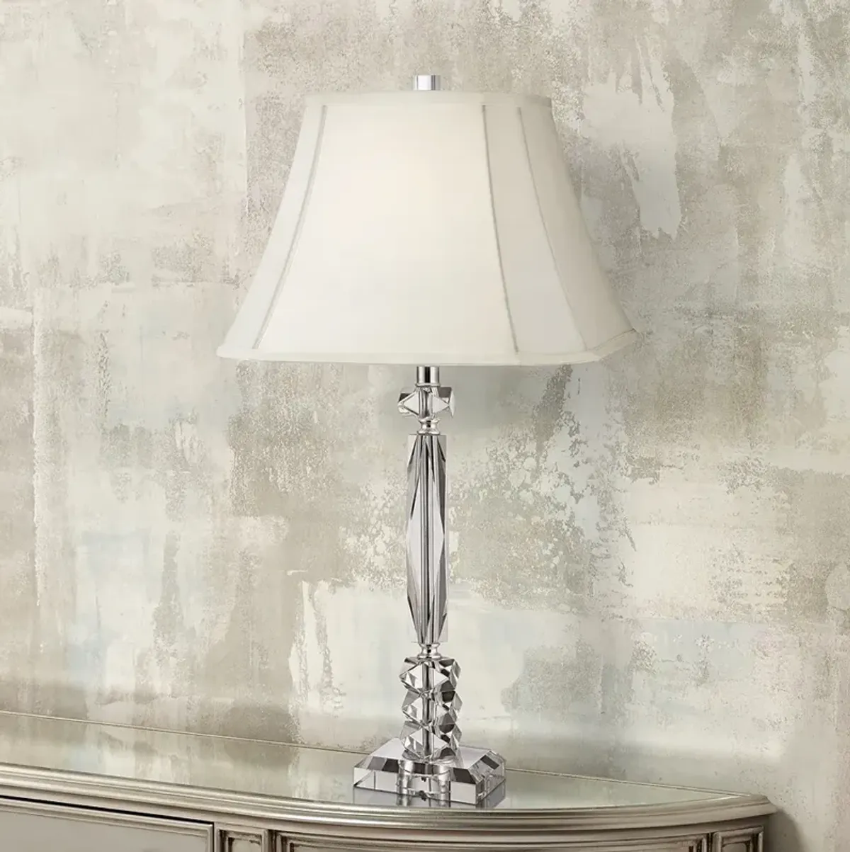 Vienna Full Spectrum Moxie 25 1/2" Cut Crystal Column Table Lamp