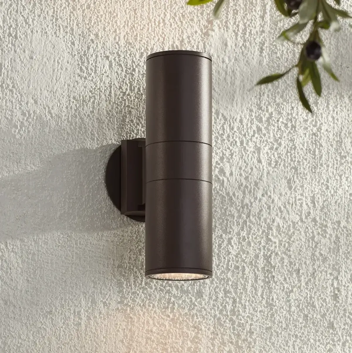 Possini Euro Ellis 11 3/4" High Bronze Up-Down Outdoor Wall Light