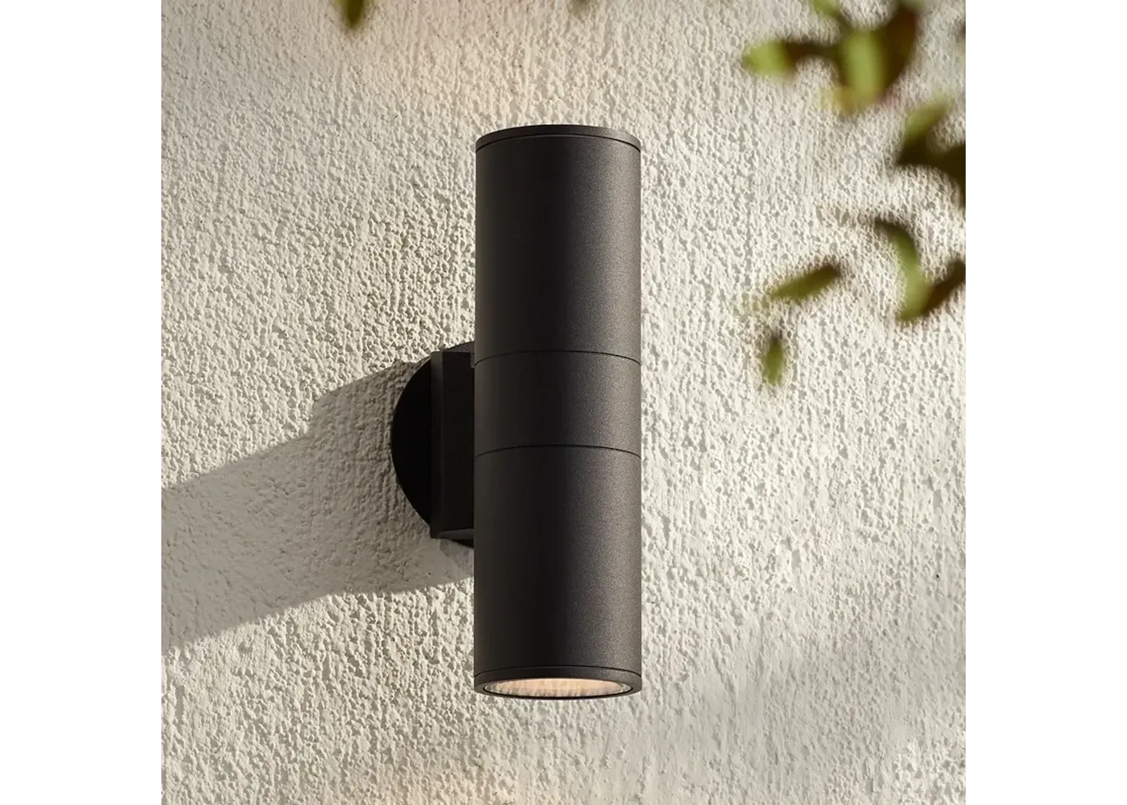 Possini Euro Ellis Black 11 3/4" High Up-Down Modern Outdoor Light