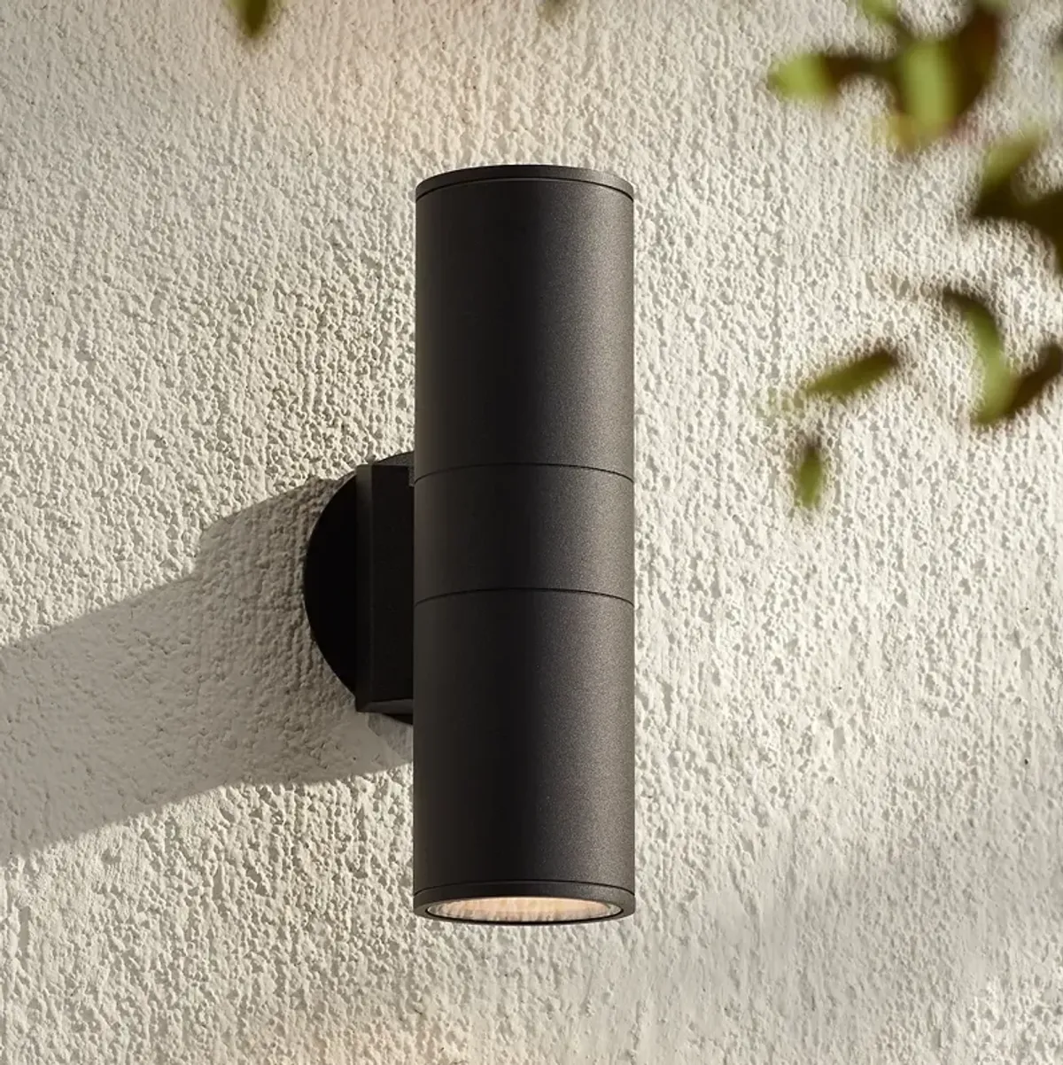 Possini Euro Ellis Black 11 3/4" High Up-Down Modern Outdoor Light