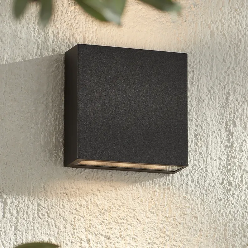 Stanford Black Finish LED Up and Down Modern Outdoor Wall Light