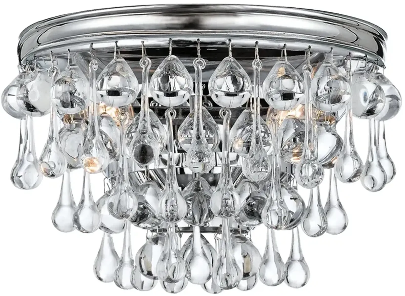 Crystorama Calypso Chrome 10 1/2" Wide Crystal Wall Sconce