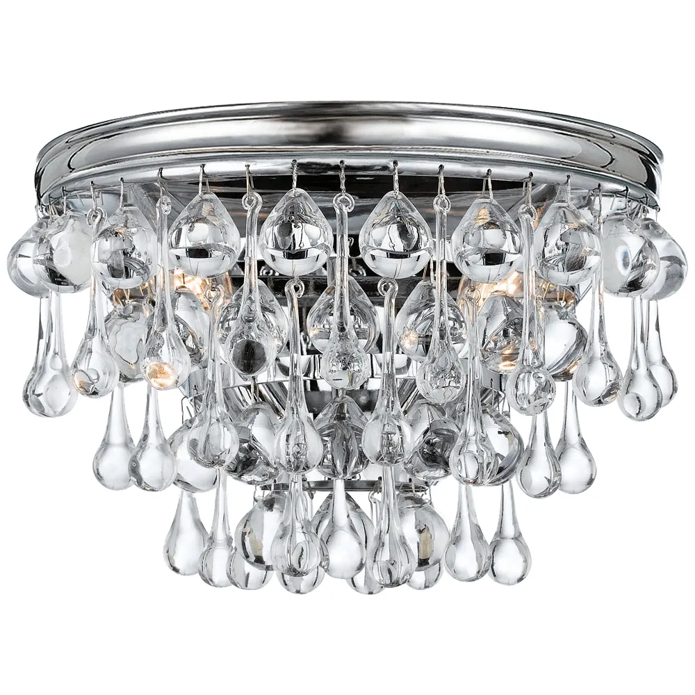 Crystorama Calypso Chrome 10 1/2" Wide Crystal Wall Sconce