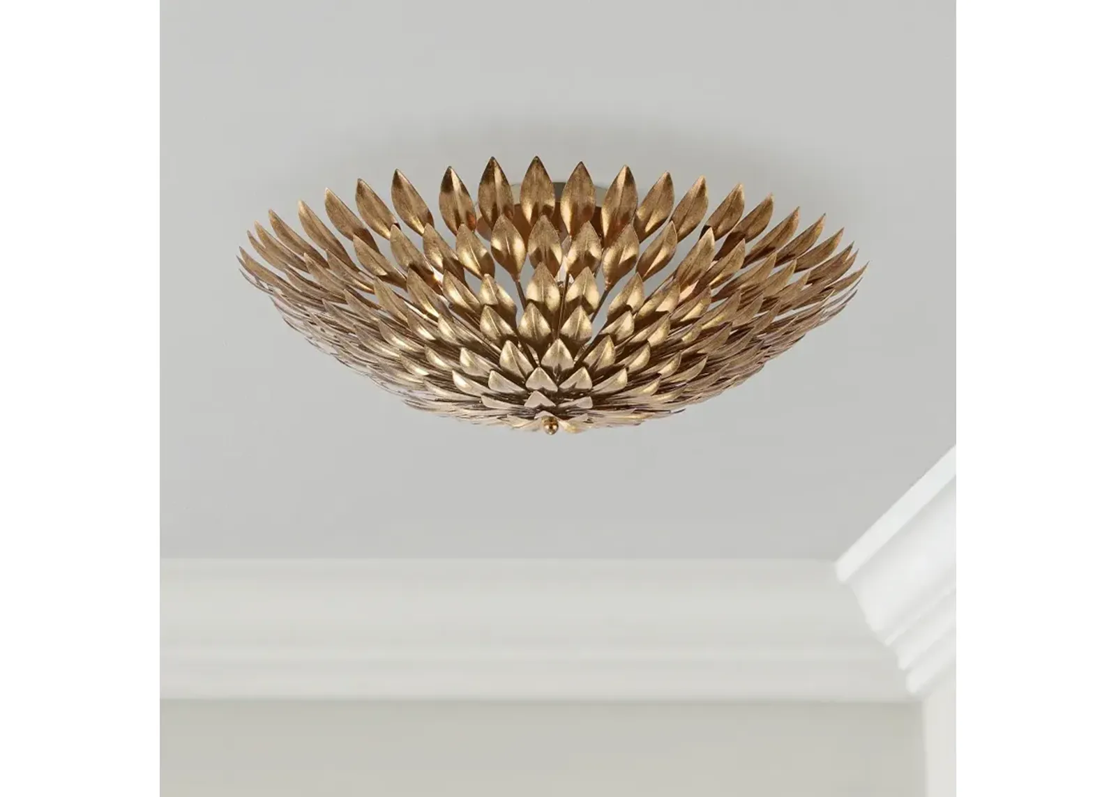 Crystorama Broche 23 3/4" Wide Antique Gold Ceiling Light