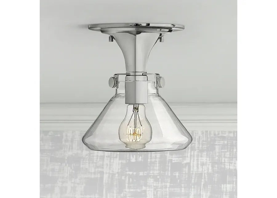 Hinkley Congress 8" Wide Clear Glass Chrome Ceiling Light