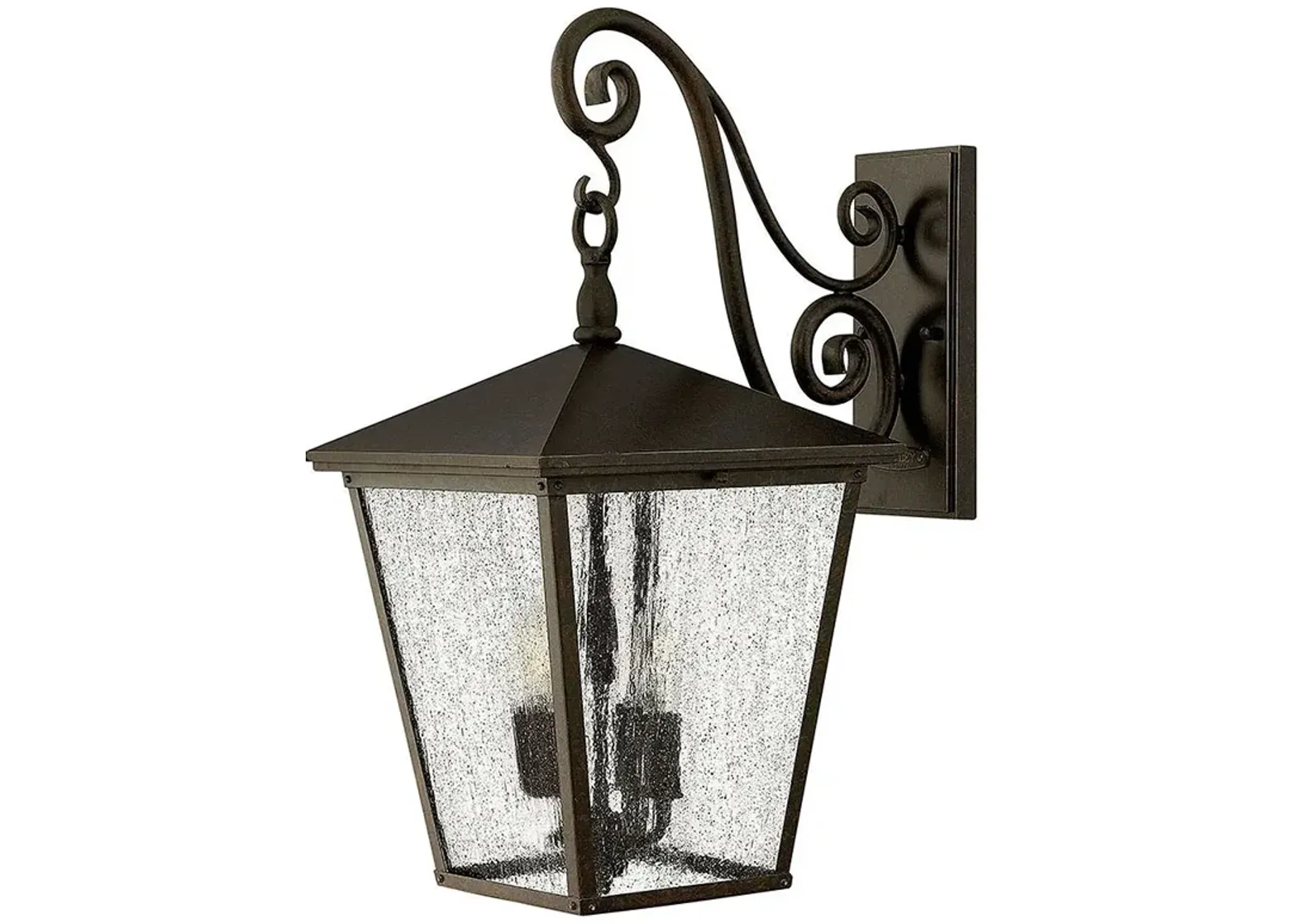 Outdoor Trellis-Large Wall Mount Lantern-Regency Bronze