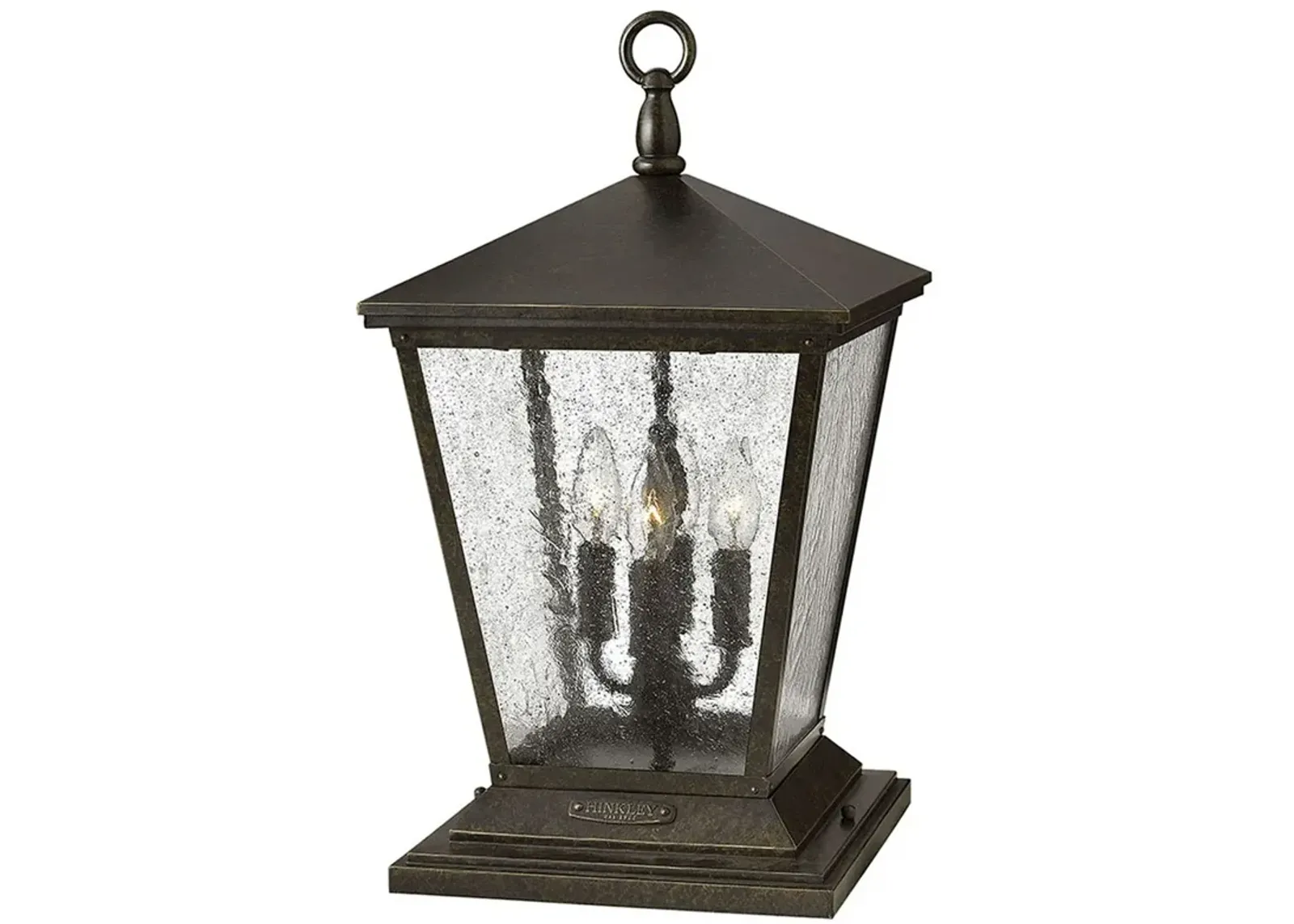 Outdoor Trellis-Large Pier Mount Lantern-Regency Bronze