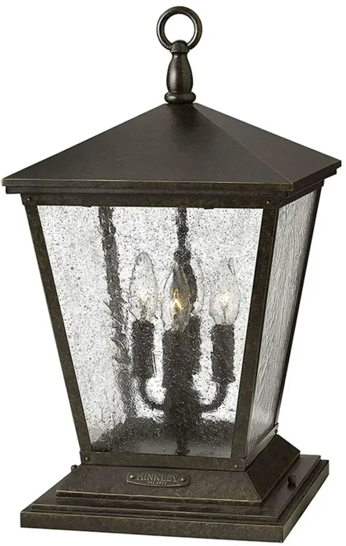 Outdoor Trellis-Large Pier Mount Lantern-Regency Bronze