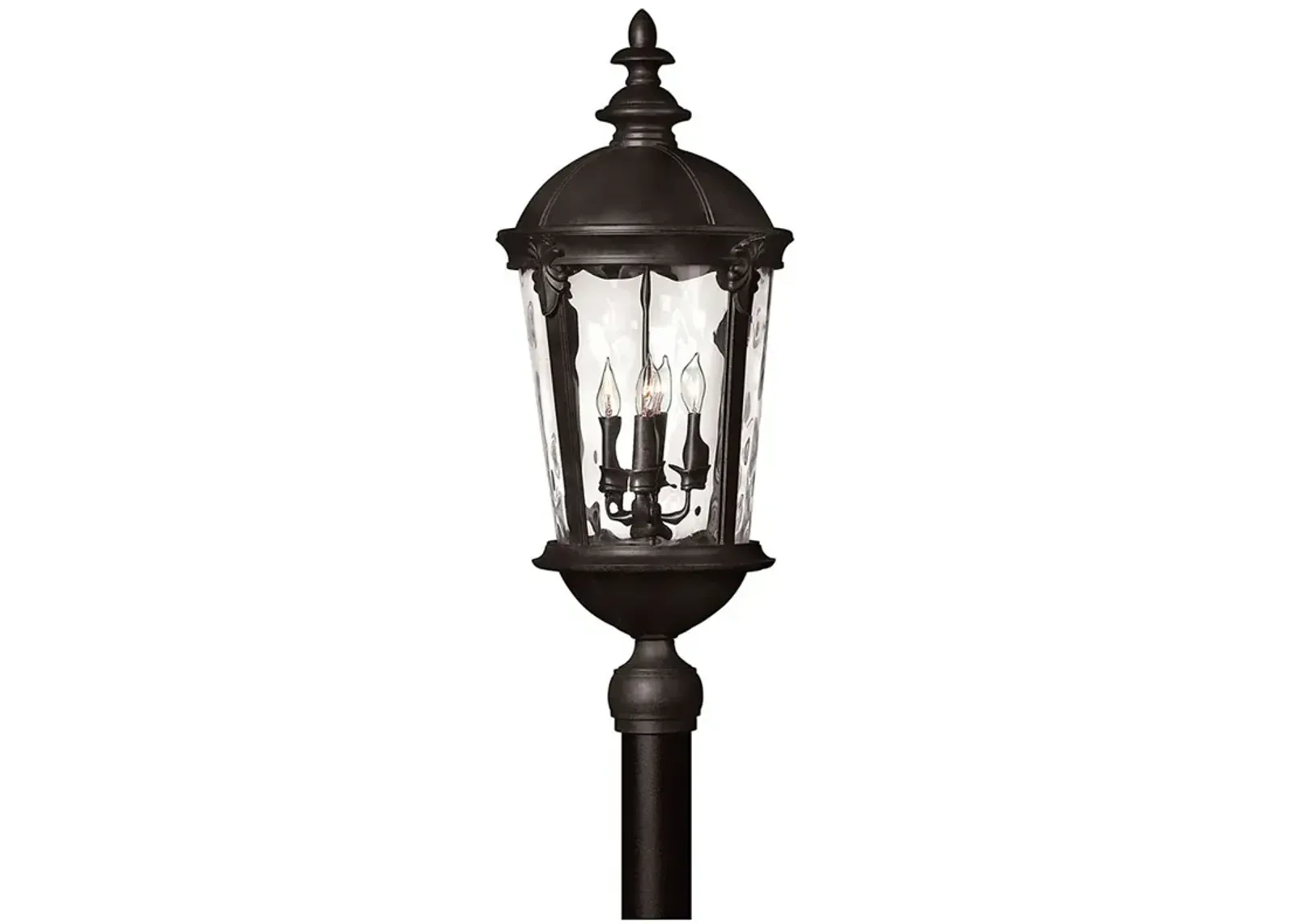 Outdoor Windsor-Large Post Top Or Pier Mount Lantern-Black