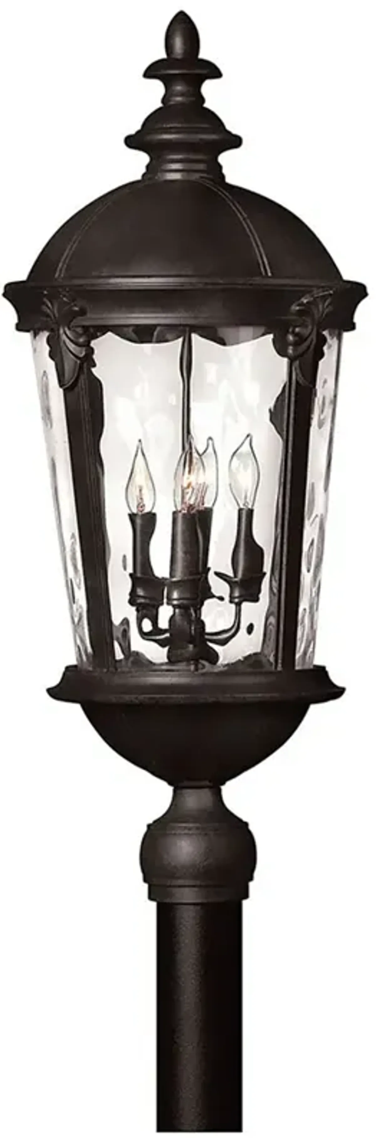 Outdoor Windsor-Large Post Top Or Pier Mount Lantern-Black