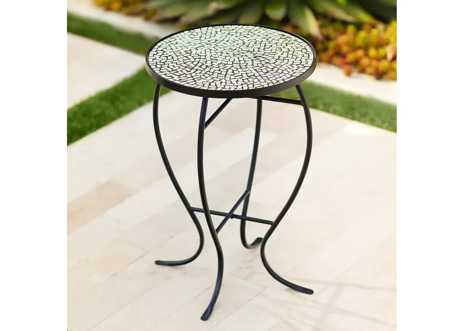 Zaltana Mosaic Outdoor Accent Table