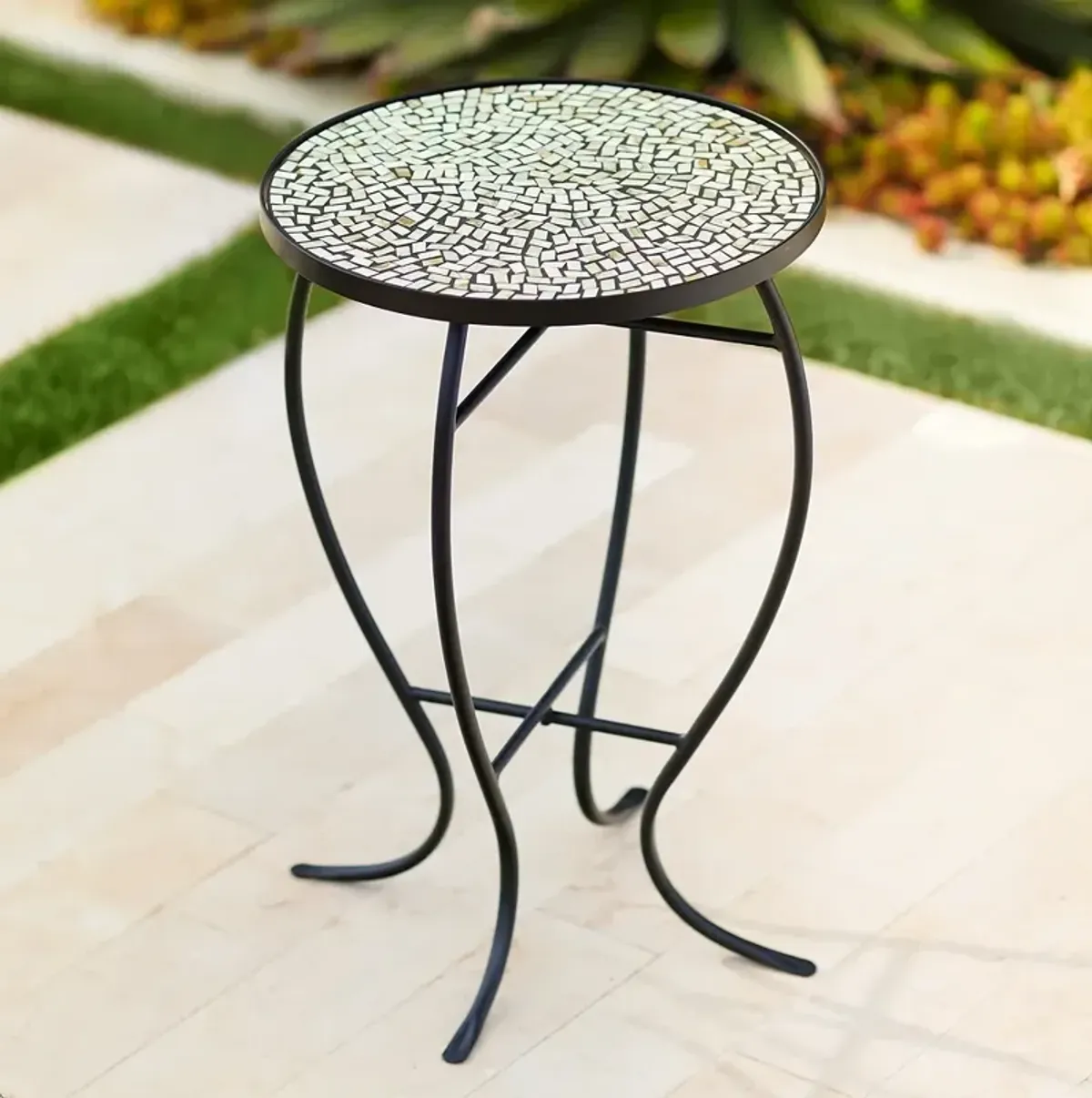 Zaltana Mosaic Outdoor Accent Table