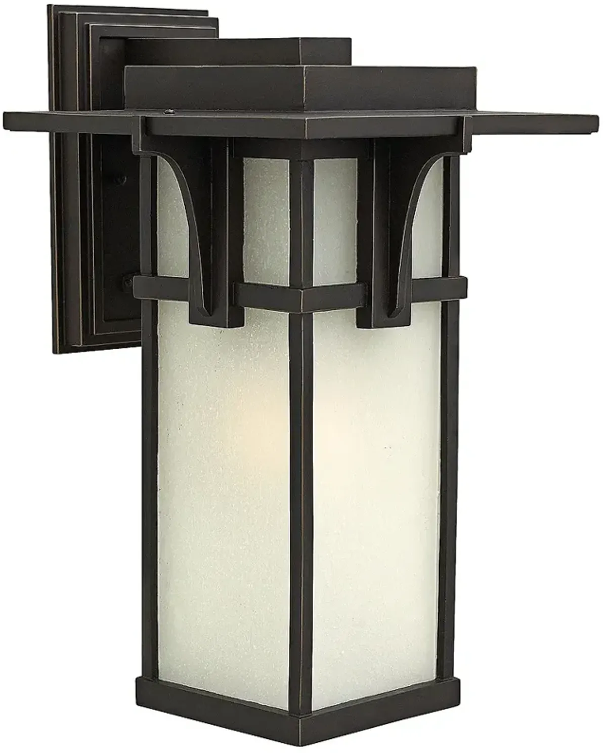 Manhattan Bronze 18 1/2" High Etched Glass Outdoor Wall Light