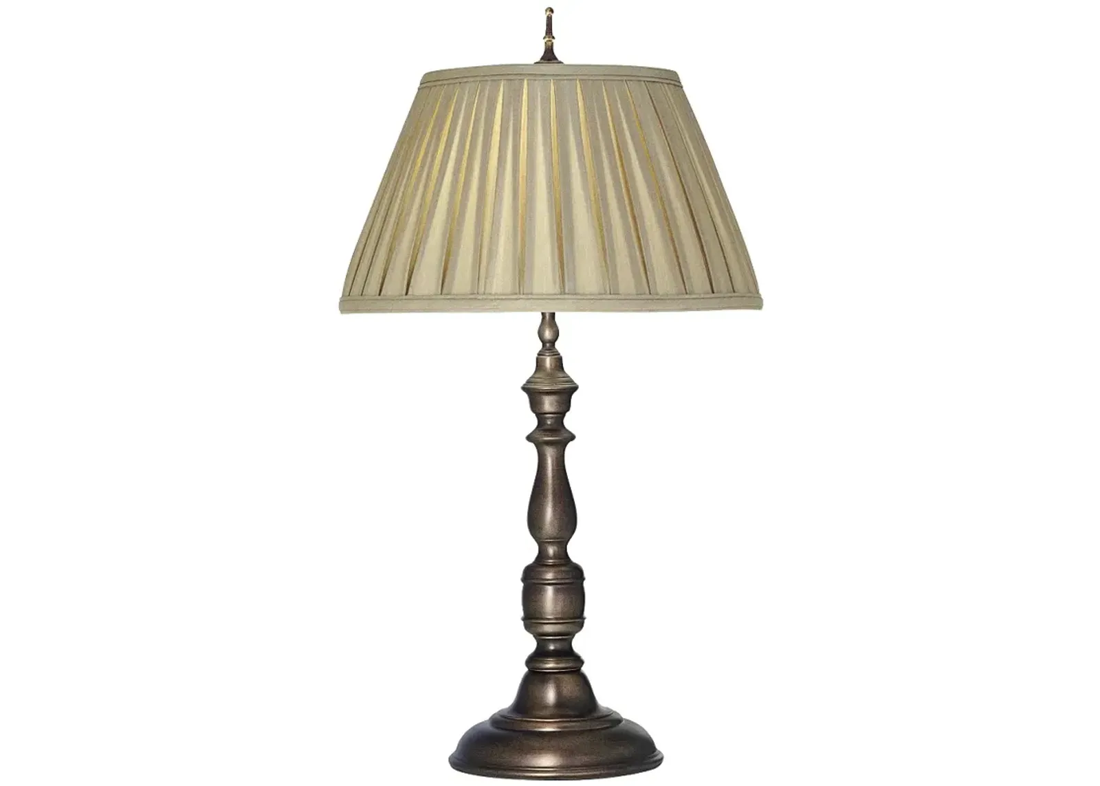 Stiffel Turned Column 28" Traditional Antique Old Bronze Table Lamp