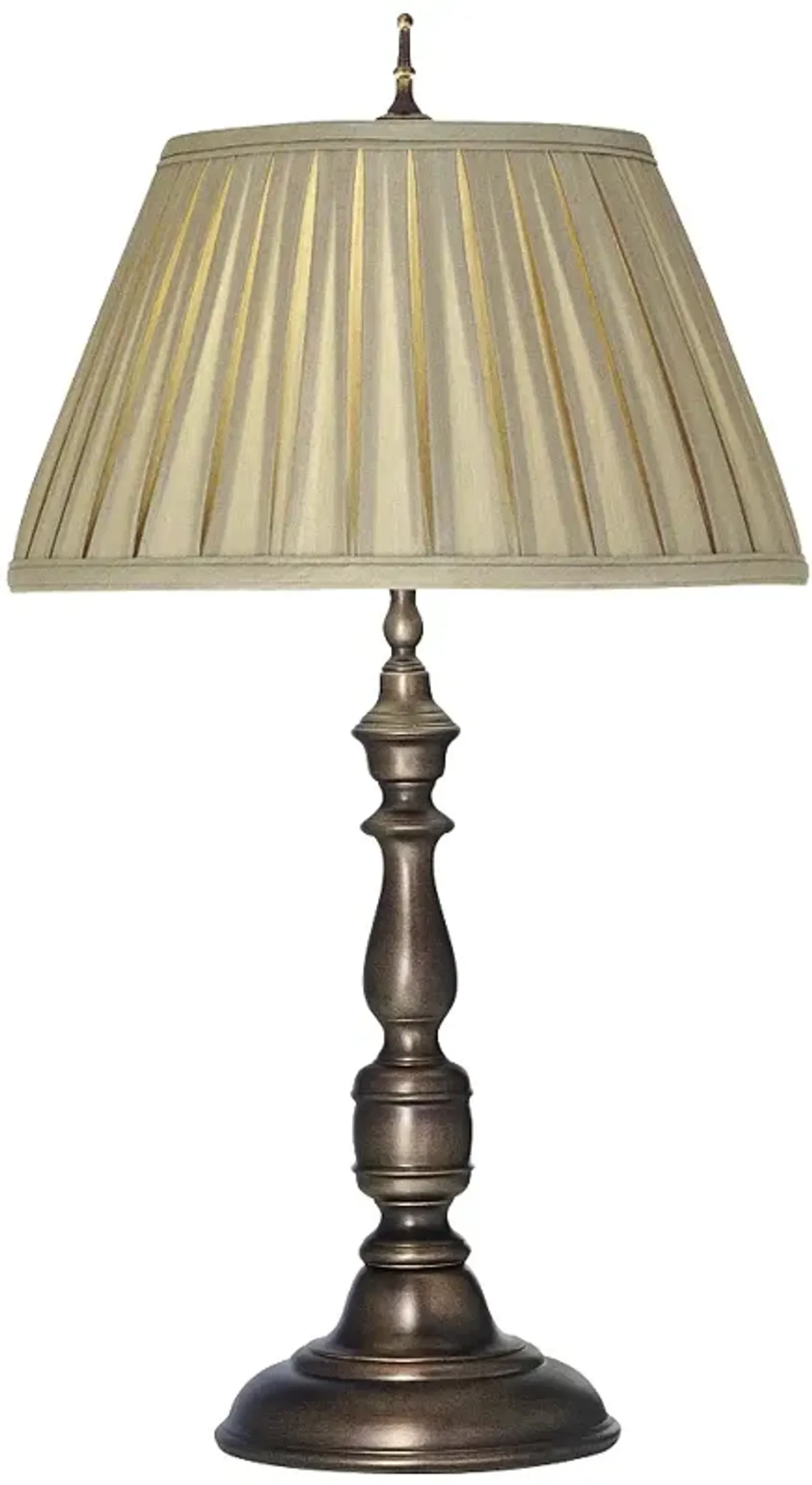 Stiffel Turned Column 28" Traditional Antique Old Bronze Table Lamp