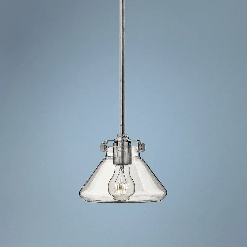 Hinkley Congress 8" Wide Clear Glass Chrome Mini Pendant