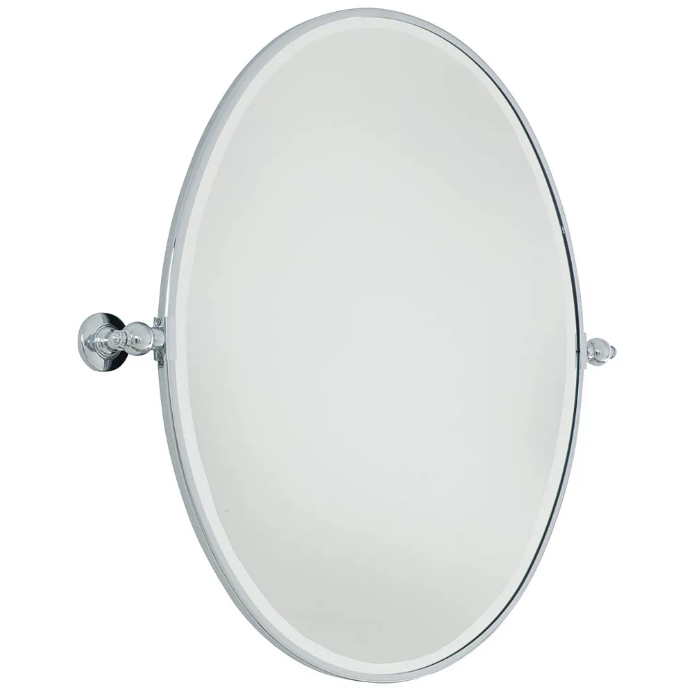 Minka-Lavery Pivoting Mirrors 31-inch Chrome Oval Mirror