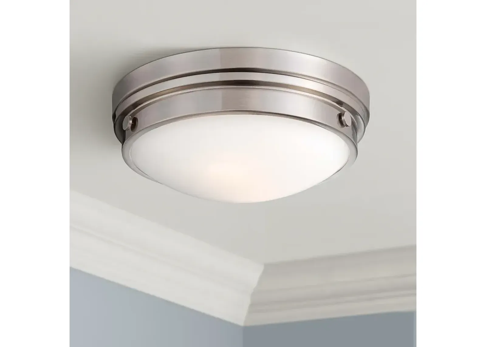 Culver Collection 13 1/4" Wide Brushed Nickel Ceiling Light