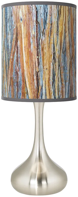Striking Bark Giclee Droplet Table Lamp