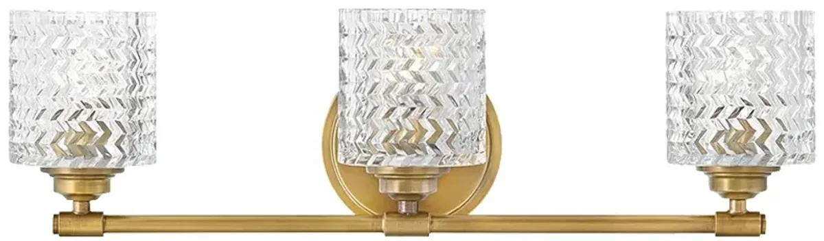 Hinkley Elle 24" Wide Heritage Brass 3-Light Bath Light