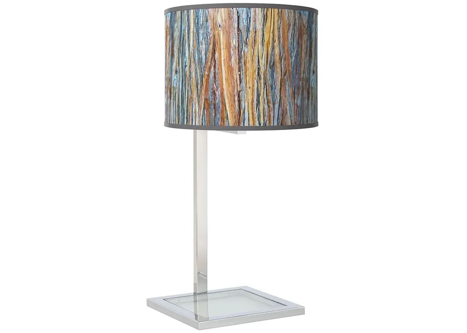 Giclee Gallery Glass Inset 28" Striking Bark Shade Modern Table Lamp