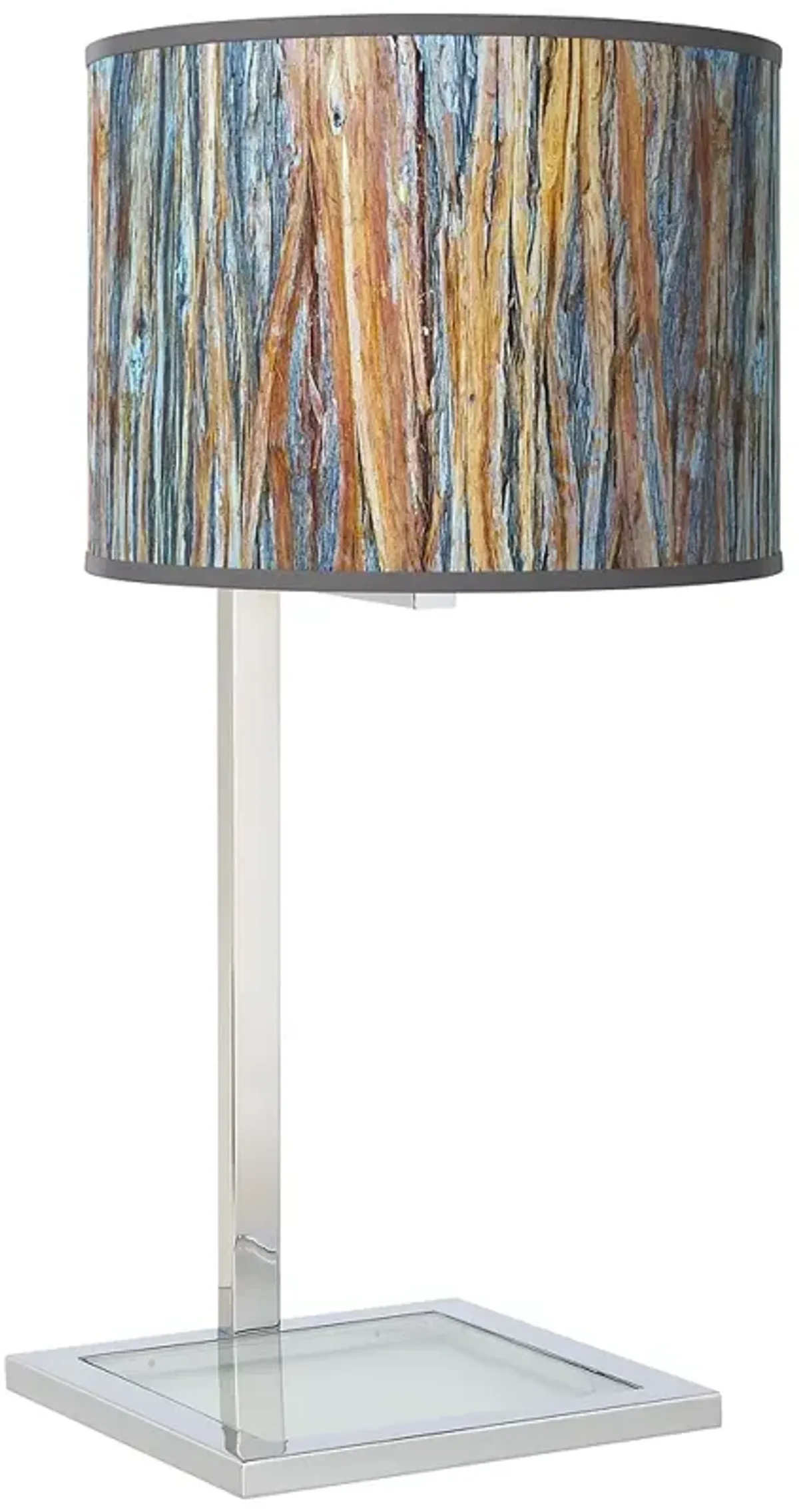 Giclee Gallery Glass Inset 28" Striking Bark Shade Modern Table Lamp