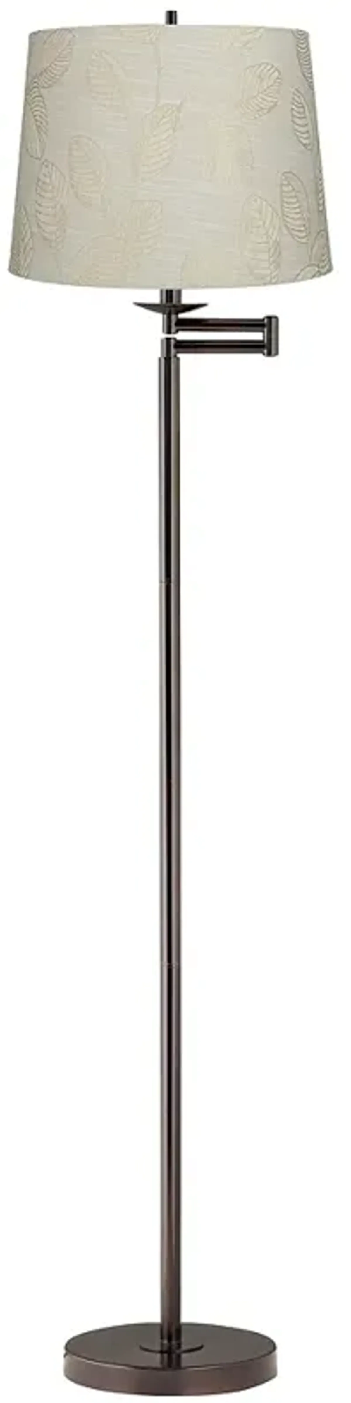 Gabrielle 60 1/2"H Bronze Swing Arm Floor Lamp with Silver Shade