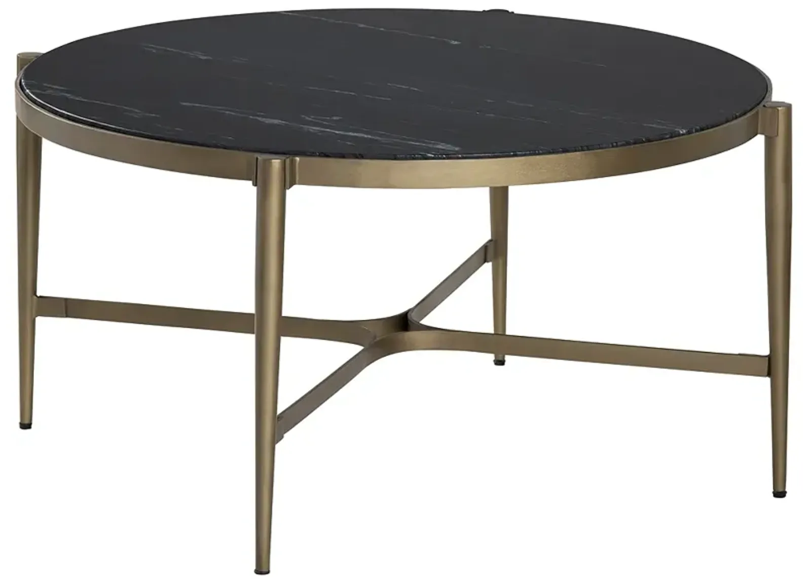 Crestview Collection Xander Black Marble Cocktail Table