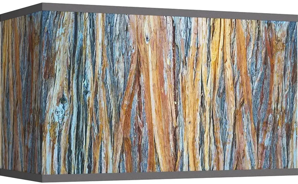 Giclee Glow Striking Bark Pattern Rectangular Shade 8/17x8/17x10 (Spider)