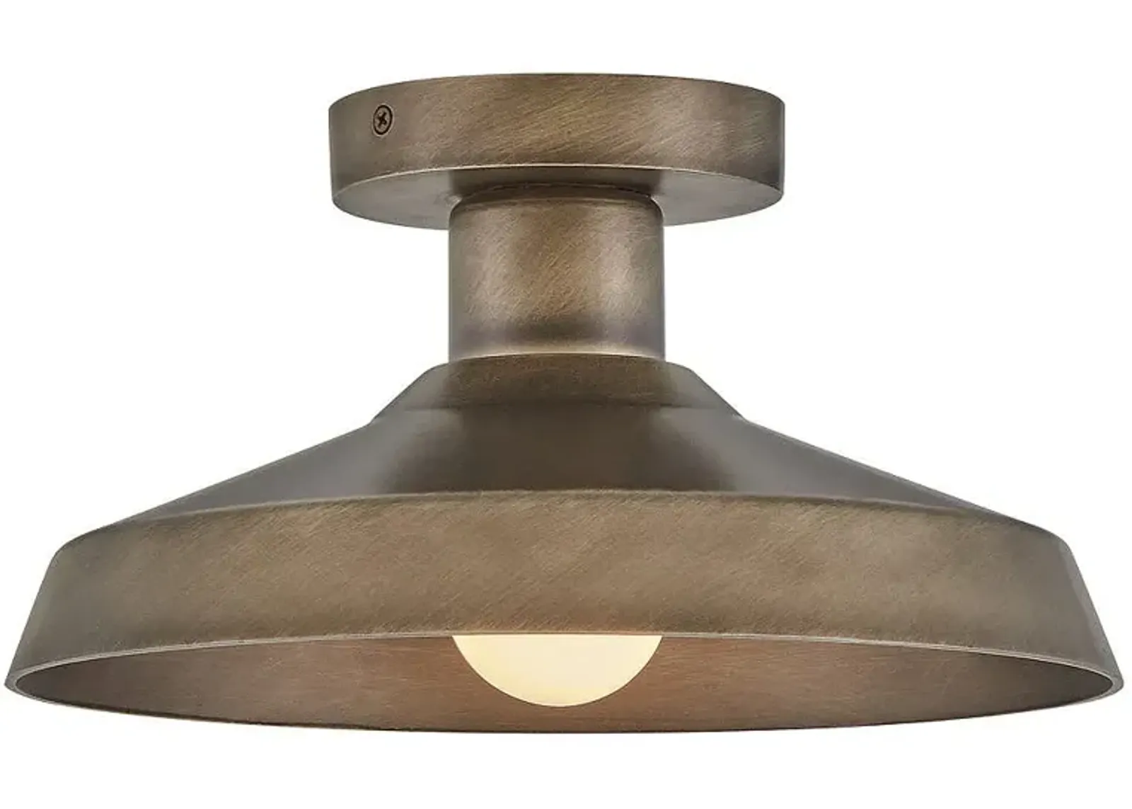 HINKLEY OUTDOOR FORGE Medium Flush Mount Burnished Bronze