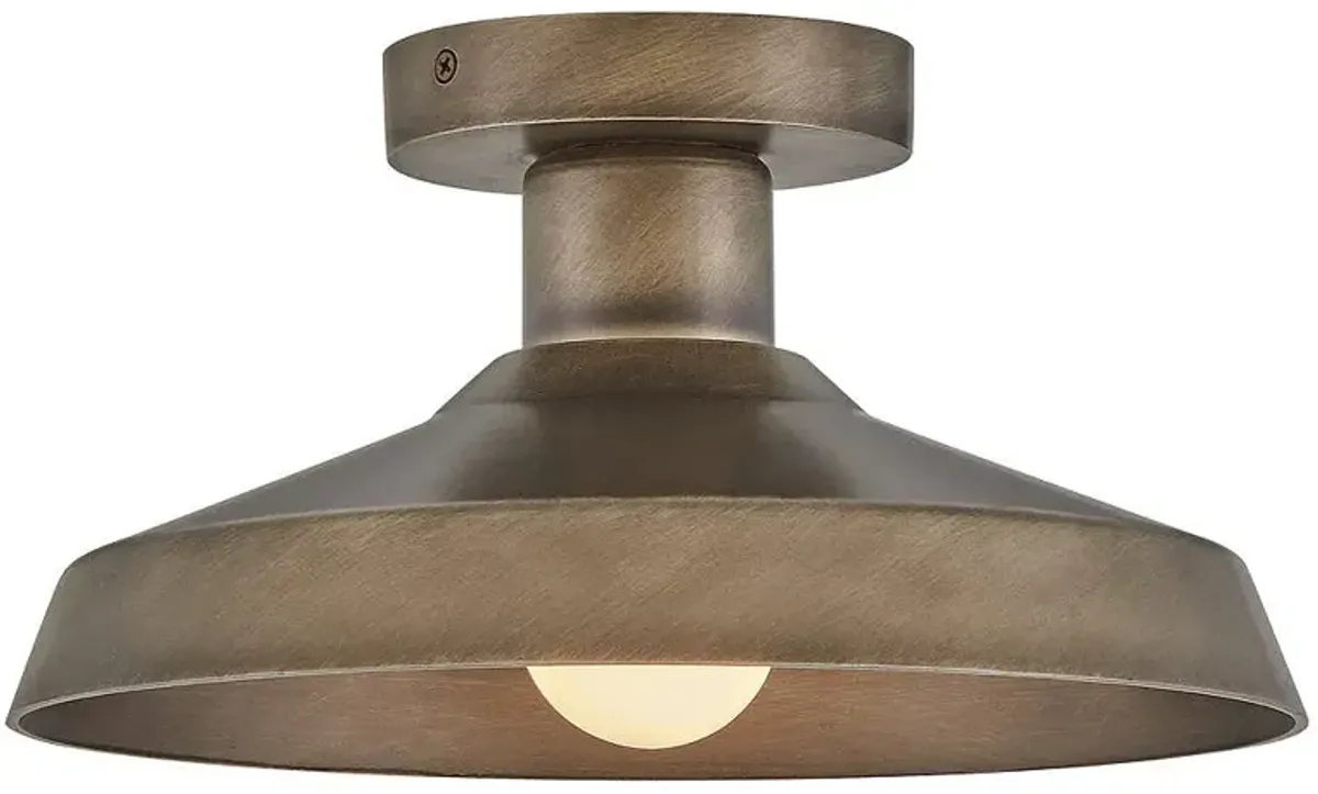 HINKLEY OUTDOOR FORGE Medium Flush Mount Burnished Bronze