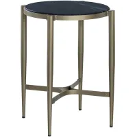 Crestview Collection Xander Black Marble End Table