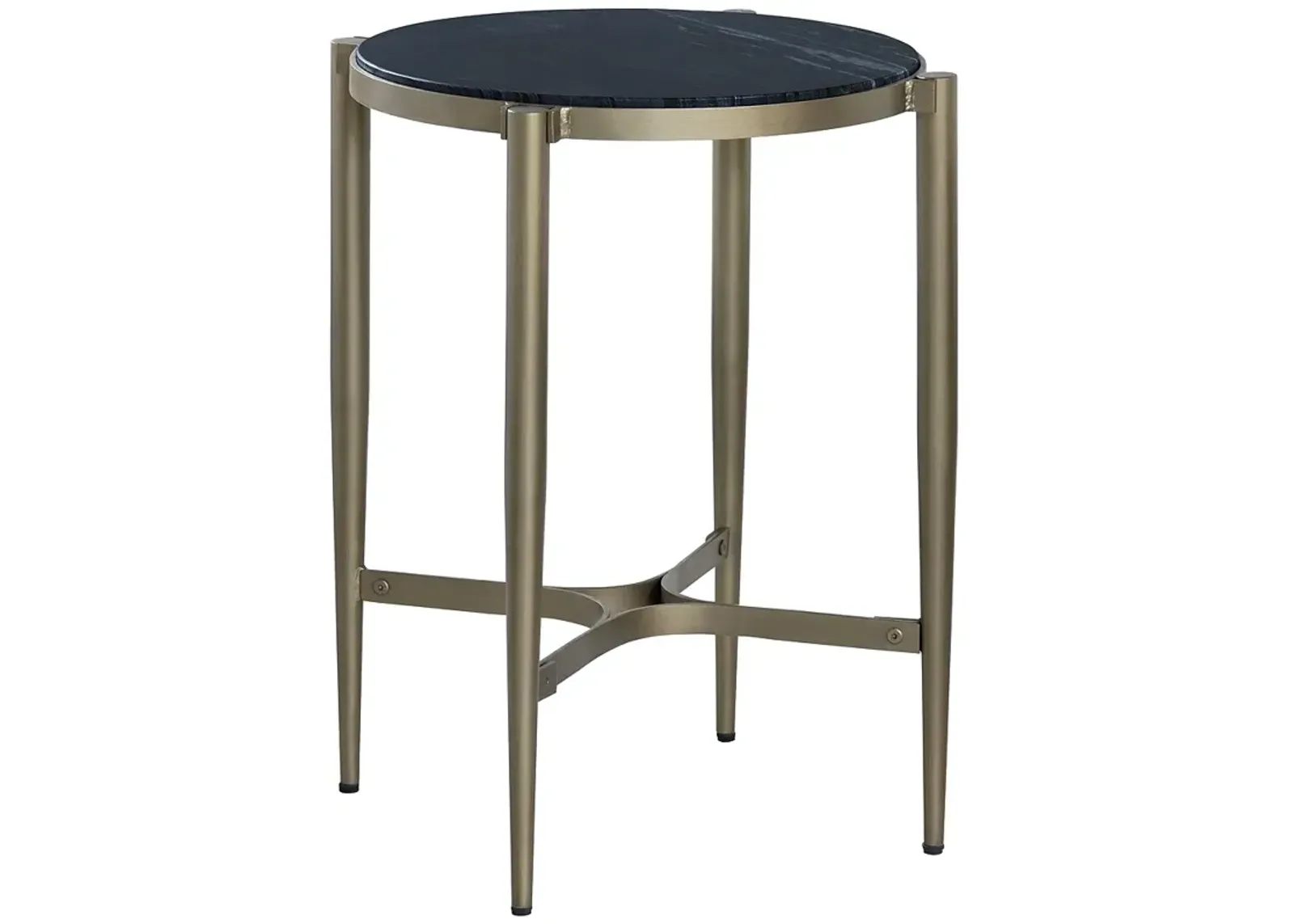 Crestview Collection Xander Black Marble End Table