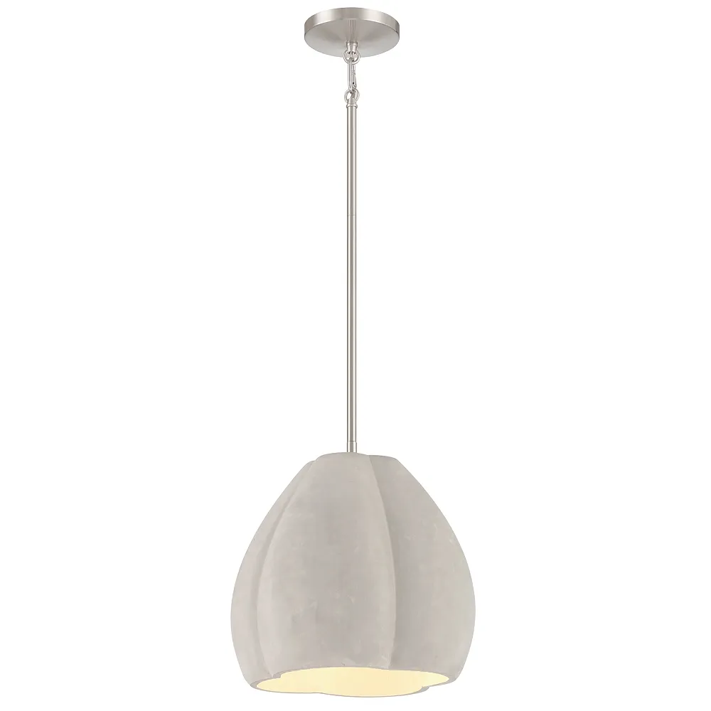 George Kovacs Sima 1-Light Burnished Nickel Cement Pendant