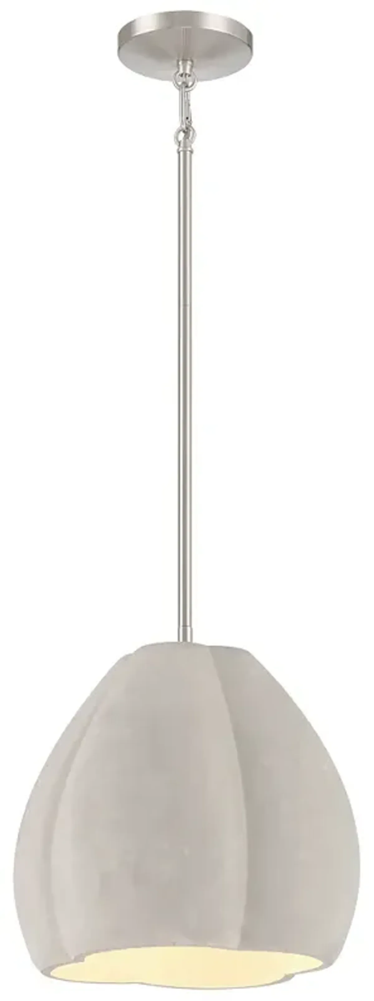 George Kovacs Sima 12 1/4"W Burnished Nickel Pendant Light