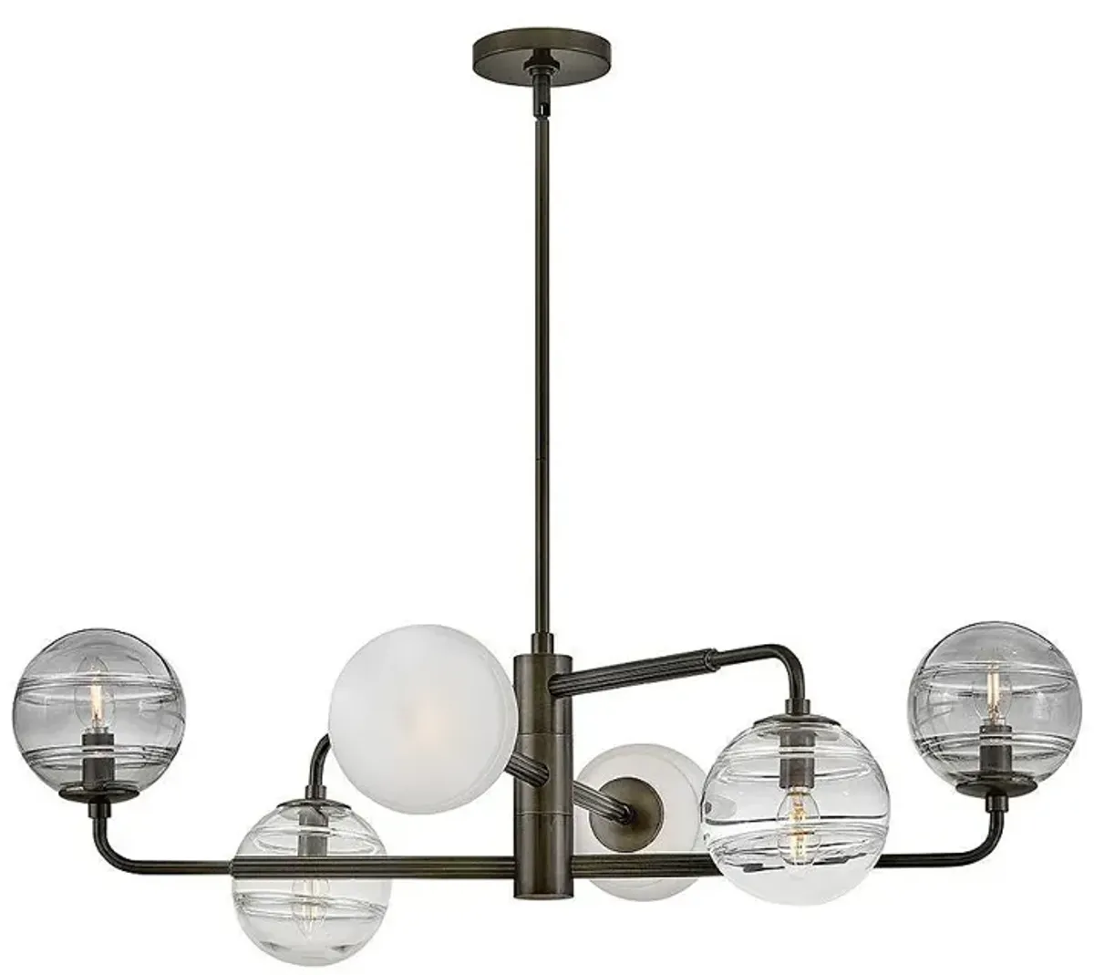 FREDRICK RAMOND CHANDELIER OBERON Large Adjustable Chandelier Black Oxide