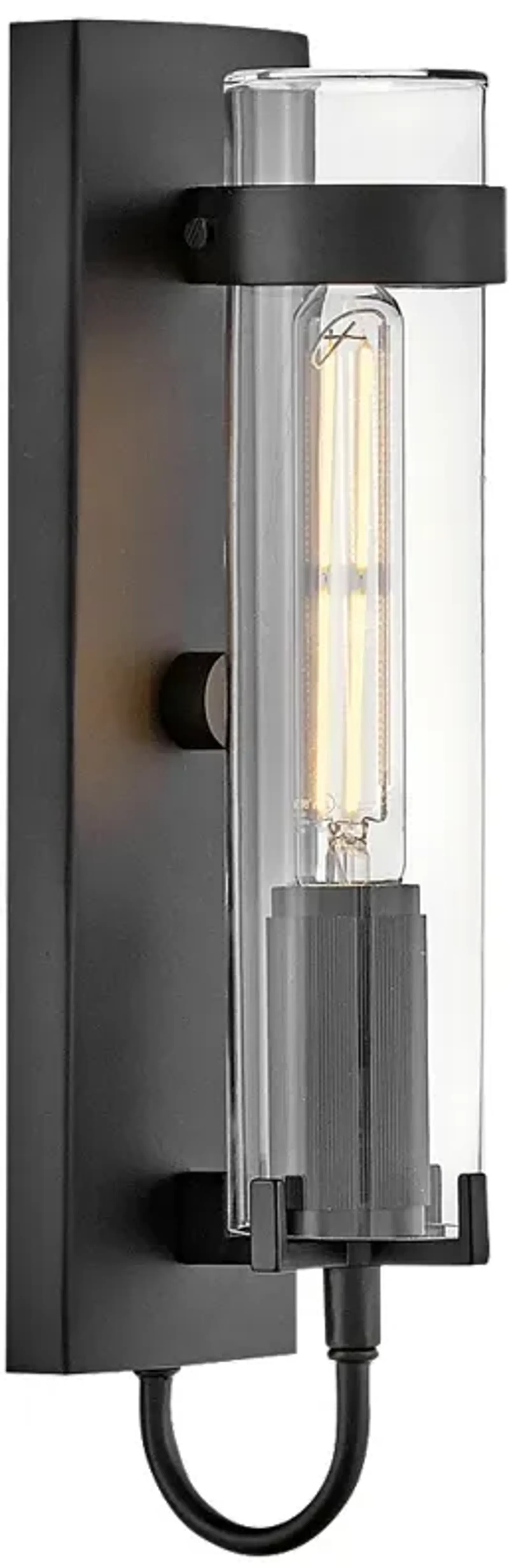 HINKLEY OUTDOOR RYDEN Medium Wall Mount Lantern Black