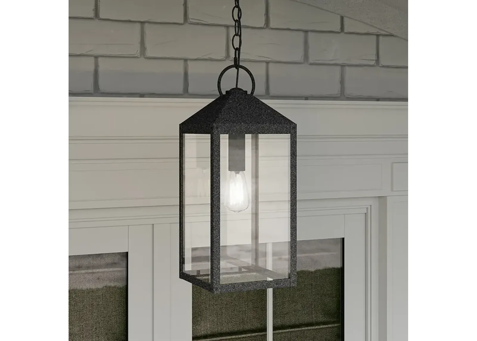 Quoizel Thorpe 19 3/4" High Mottled Black Outdoor Hanging Light