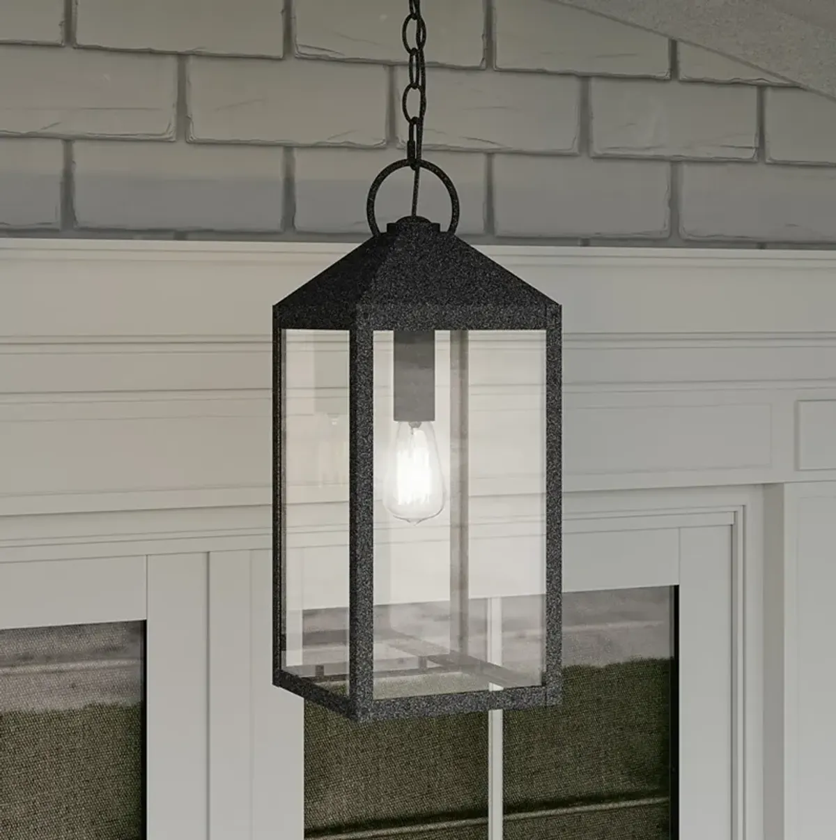 Quoizel Thorpe 19 3/4" High Mottled Black Outdoor Hanging Light